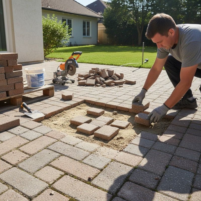 Local Paver Patio Repair pros at work